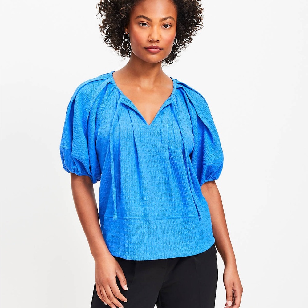 LOFT Carribean Blue Women's Top NWT Small